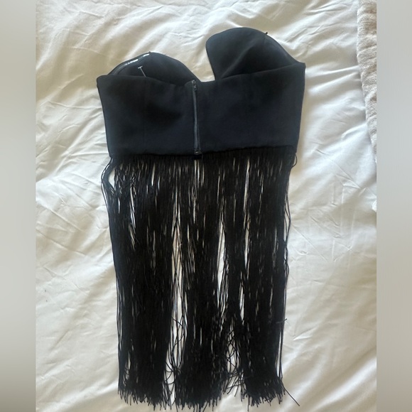 Amanda Uprichard Puzzle Strapless Fringe Top XS - Picture 5 of 7